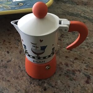 MADE IN ITALY EGAN MOKA COFFEE MAKER w/ bird illustration detailing